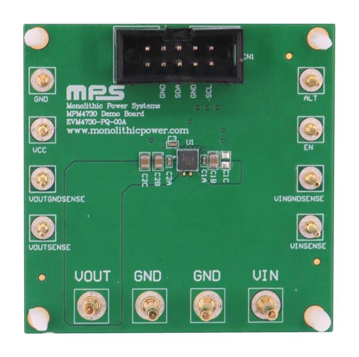 MONOLITHIC POWER SYSTEMS (MPS) EVM4730-PQ-00A Evaluation Board, MPM4730GPQ, Synchronous Buck-Boost Module, Power Management
