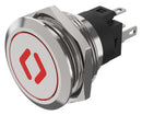 EAO 82-6151.1A14.B006 Vandal Resistant Switch, Door Open, 82 Series, 22 mm, SPDT, Momentary, Round Flat Flush, Natural