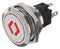 EAO 82-6151.1A14.B006 Vandal Resistant Switch, Door Open, 82 Series, 22 mm, SPDT, Momentary, Round Flat Flush, Natural