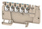 Weidmuller 1988100000 1988100000 DIN Rail Mount Terminal Block 5 Ways 28 AWG 12 2.5 mm&Acirc;&sup2; Push In 24 A
