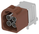 TE CONNECTIVITY 2474520-6 RF / Coaxial Connector, 4Port, Brown, Mini FAKRA Coaxial, Right Angle Plug