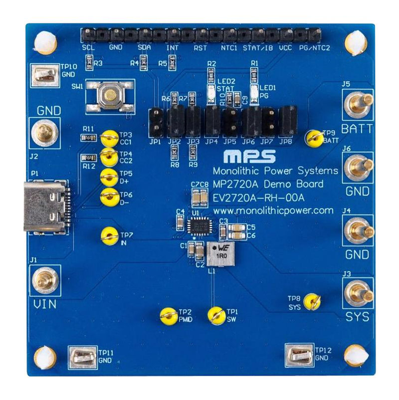 MONOLITHIC POWER SYSTEMS (MPS) EV2720A-RH-00A Evaluation Board, MP2720AGRH, NVDC Buck Charger, Power Management - Battery