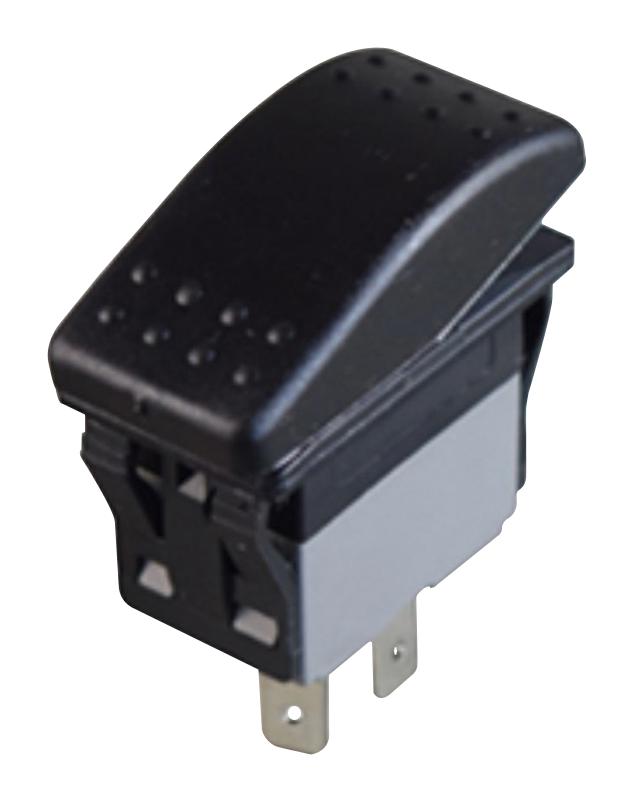 MULTICOMP PRO MPX5-154ANN-NABB-1NN-S Rocker Switch, IP67, (On)-On, SPDT, Non Illuminated, Panel, Snap-In, Black