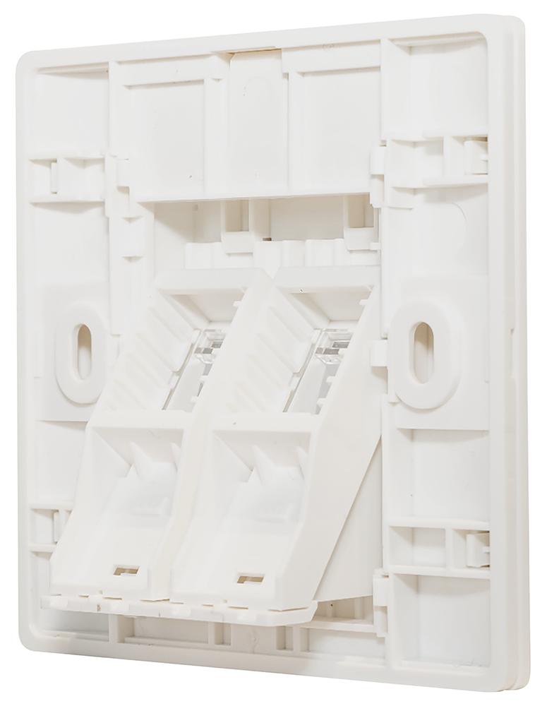 TUK KP45K2 Faceplate, Angled, Faceplate, Keystones & Back Boxes, 2, ABS (Acrylonitrile Butadiene Styrene) Body