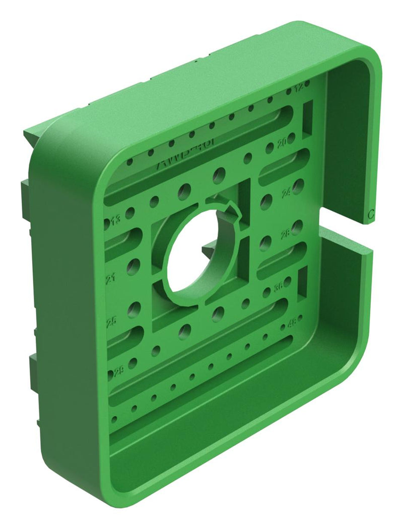 AMPHENOL SINE/TUCHEL AWB-48PC WEDGELOCK, GREEN, 48POS RCPT