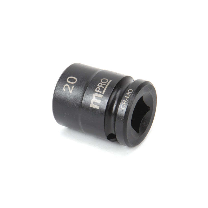 MULTICOMP PRO MP12-CRMO20 Socket, Hex, 20 mm x 38 mm, 1/2" Drive Size, Chromium Molybdenum Steel, DIN3121, Auto Repair