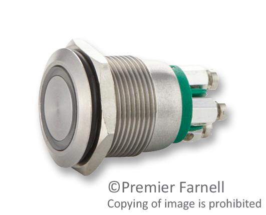 BULGIN LIMITED MPI002/TERM/GN SWITCH, VANDAL RESISTANT, SPST, 50mA