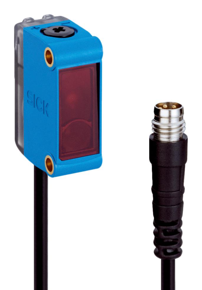 SICK GL6-P0211S108 Photoelectric Sensor, 6m, PNP, Retroreflective, 10 to 30VDC, 3 Pin M8 Connector Cable, G6 Series