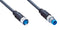 SICK YF8U13-050UA1M8U13 Sensor Cable, A Coded, Black, M8 Receptacle, M8 Plug, 3 Positions, 5 m, 16.4 ft