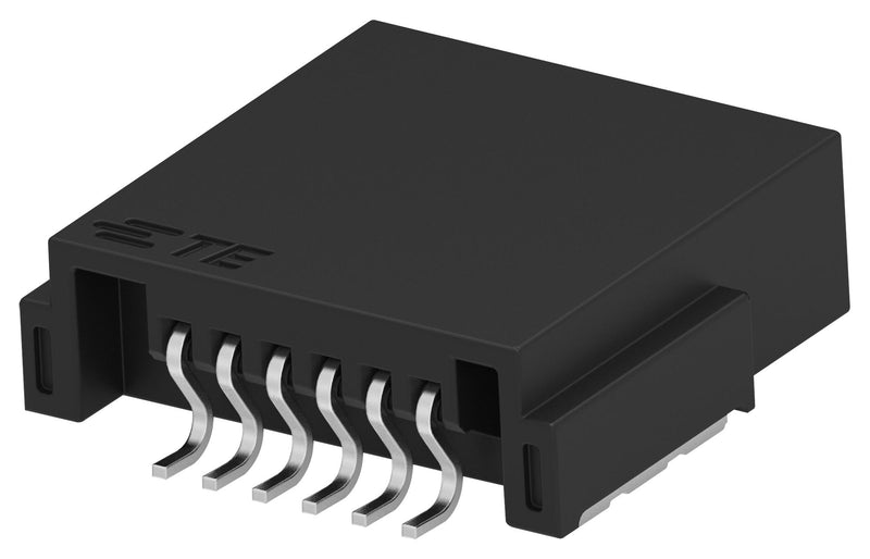 TE CONNECTIVITY 2311714-1 Automotive Connector, Wire-to-Board, Nano MQS Series, Right Angle Header, 6 Contacts, PCB Pin