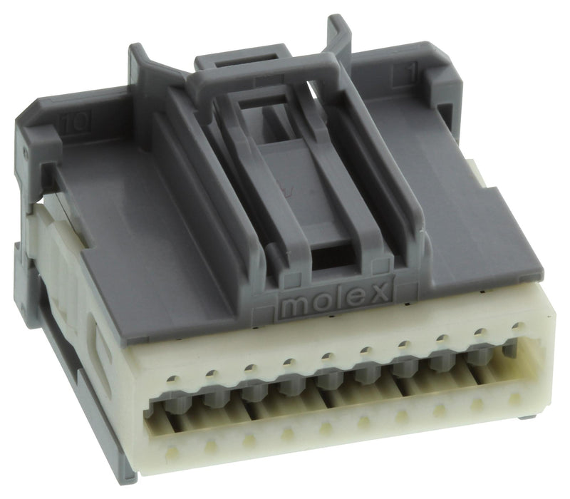 MOLEX 34729-0081. Automotive Connector Housing, Grey, Stac64 34729 Series, Receptacle, 8 Ways