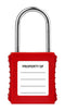MULTICOMP PRO MP014043 Safety Padlock, 4mm Dia, ABS (Acrylonitrile Butadiene Styrene), PC (Polycarbonate) Lock