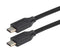 L-COM CAU31CC-3M USB Cable, Type C Plug to Type C Plug, 3 m, 9.8 ft, USB 3.0, Black