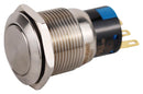 MULTICOMP PRO MPF24S1-22G30NFS000 Vandal Resistant Switch, MPF Series, 19 mm, SPST-NO, SPST-NC, Maintained, Round Flush, Natural
