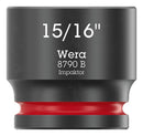 WERA 05005525001 Socket, Hexagonal, Impaktor, 3/8" Drive, 15/16" AF, 32mm L