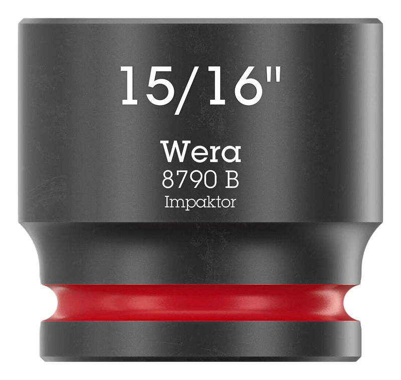WERA 05005525001 Socket, Hexagonal, Impaktor, 3/8" Drive, 15/16" AF, 32mm L