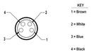BANNER ENGINEERING BC-M8F4-M8M4-24-1 SENSOR CORD, 4P M8 RCPT-PLUG, 3.3