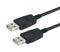 L-COM CAUZALAL-03M USB Cable, Type A Plug to Type A Plug, 300 mm, 11.8 ft, USB 2.0, Black