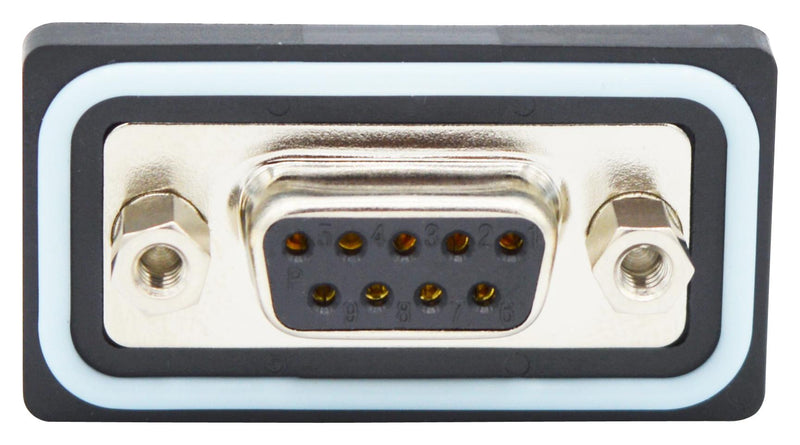 NORCOMP SDF-R09-213L461 D Sub Connector, IP67, Standard, Receptacle, NANOOK Series, 9 Contacts, DE, Solder