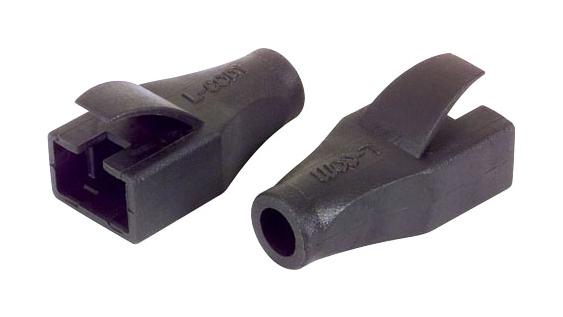 L-COM MPC45D70-BLK Connector Accessory, Black, Snagless Boot, L-Com TDS8PC5 & TDS8PC6 Series Shielded RJ45 Plugs