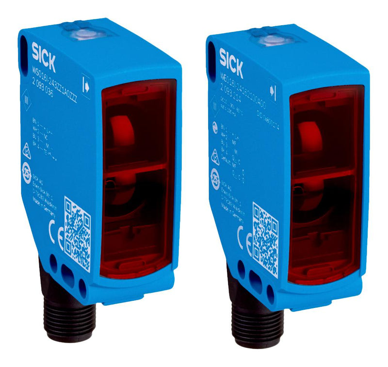 SICK WSE16P-24162100A00 Photoelectric Sensor, 45m, NPN/PNP/Push Pull, Through Beam, 4 Pin M12 Connector, W16 Series