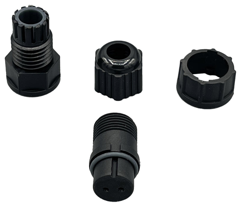 NORCOMP 868-02B-203KIT Circular Connector, Circular Cable Kit, Cavalier Series, Cable Mount Receptacle, 2 Contacts