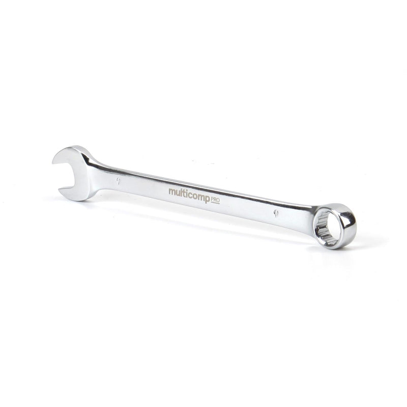 MULTICOMP PRO MP-CW9MM Combination Wrench, 9mm AF Size, Chrome Vanadium