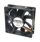 SANYO DENKI 9S0812P4F011 DC Axial Fan, 12 V, Square, 80 mm, 25 mm, Ball Bearing, 32.84 CFM