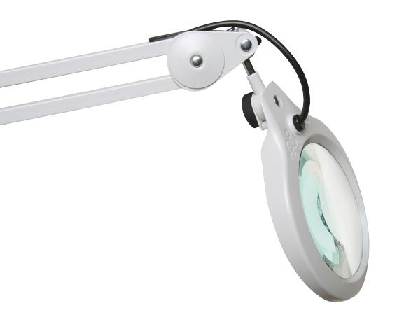 GLAMOX LUXO LFM LED G2 3 DIOPTER Magnifier Light, Illuminated, 10W LED, 3.5 Diopter, 1050mm Adjustable Arm, White, EU/UK