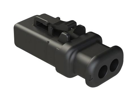 AMPHENOL SINE/TUCHEL ATP06-2S-SR01BK. STRAIN RELIEF, 2POS, THERMOPLASTIC, BLK