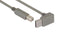 L-COM CA90UA-B-05M USB Cable, 90&deg; Type A Plug to Type B Plug, 500 mm, 19.7 ft, USB 2.0, Grey