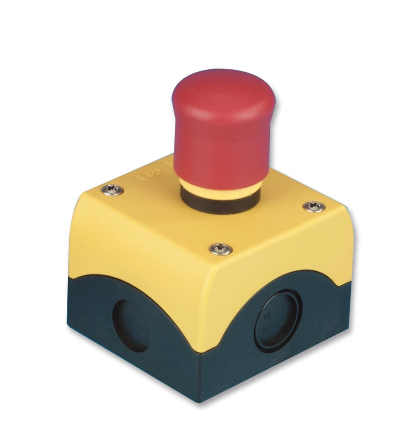 EATON MOELLER M22-PV/KC11/IY Emergency Stop Switch, 1NO / 1NC, (Off)-On, Screw, 400 V, 110 V