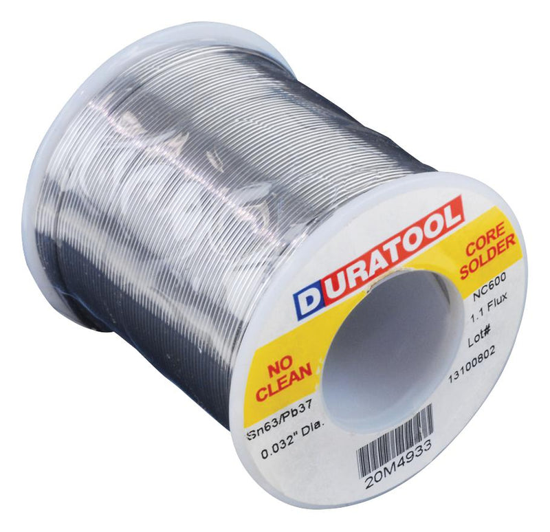 DURATOOL SPC22139 Solder Wire, 63/37, 0.81mm Diameter, 183&deg;C, 454g
