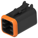 DEUTSCH - TE CONNECTIVITY DT06-6S-E004 Automotive Connector Housing, Black, DT Series, Plug, 6 Ways, AMP DT Series Size 16 Socket Contacts