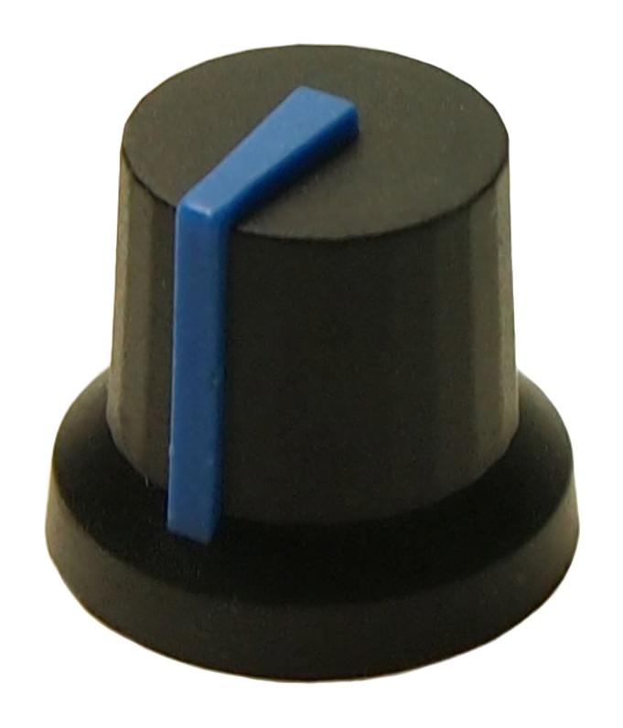 MULTICOMP PRO MP-CL170846FR Knob, D Shaft, 6 mm, Round with Indicator Line, 16.2 mm, MP Knobs Series