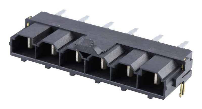 MOLEX 42820-6223 Pin Header, Power, Wire-to-Board, 10 mm, 1 Rows, 6 Contacts, Through Hole Right Angle