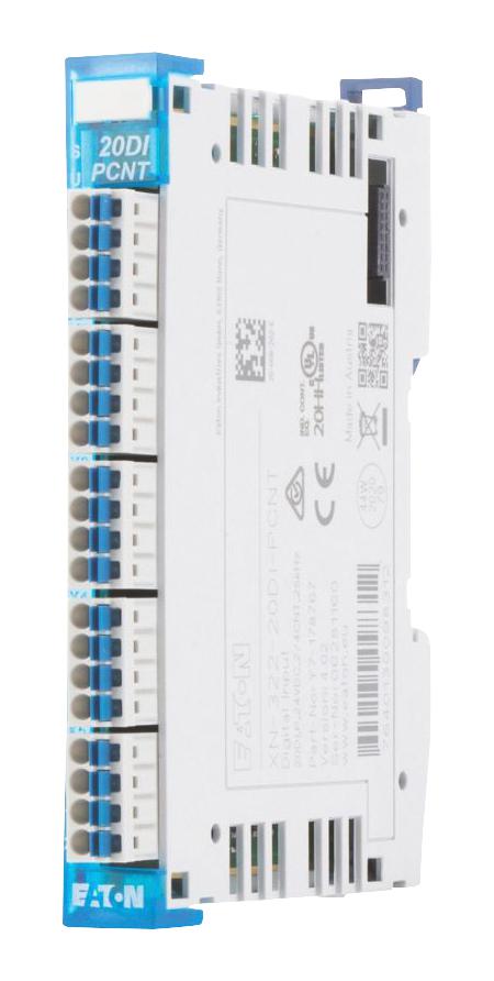 EATON MOELLER XN-322-20DI-PCNT Digital Input Module, 20 I/P, 18 to 30 VDC, IP20, 2/4 CNT Pulse-Switching, XN-322 Series