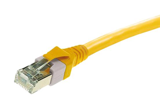 HARTING 09487777755100 Ethernet Cable, 8P8C, Overmoulded, Cat5e, RJ45 Plug to RJ45 Plug, Yellow, 10 m, 32.8 ft