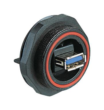 BULGIN LIMITED PX0848/A3 USB Adapter, USB Type A Receptacle, USB Type A Receptacle, USB 3.0, IP68, IP69K