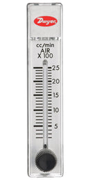 DWYER RMA-151-SSV Air Flowmeter, SS Valve, 5 to 50 cc/min, 100 psi, 4 % Accuracy, 1/8" FNPT, RATE-MASTER RMA Series