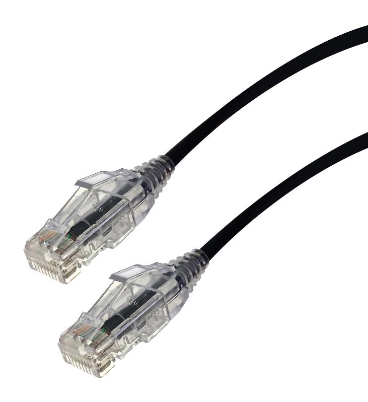 VIDEK 2994-10BK Ethernet Cable, LSZH, Cat6, RJ45 Plug to RJ45 Plug, UTP (Unshielded Twisted Pair), Black, 10 m