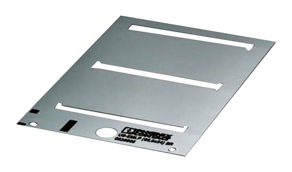 PHOENIX CONTACT 0828908 Label, Self Adhesive, 54mm H x 85.6mm W, PVC, Silver, 10