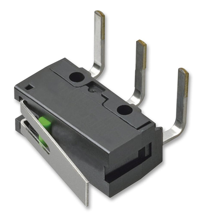 OMRON ELECTRONIC COMPONENTS D2FS-FL-N-A Microswitch, Ultra Subminiature, Hinge Lever, SPST-NO, Through Hole, 100 mA, 6 V D2FS-FL-N-A, D2FS0010D