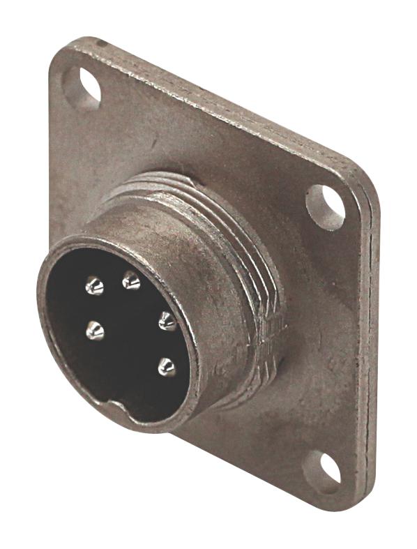 AMPHENOL SINE/TUCHEL C09131S0122002 Circular Connector, C091D Series, Panel Mount Receptacle, 12 Contacts, Solder Pin, Threaded