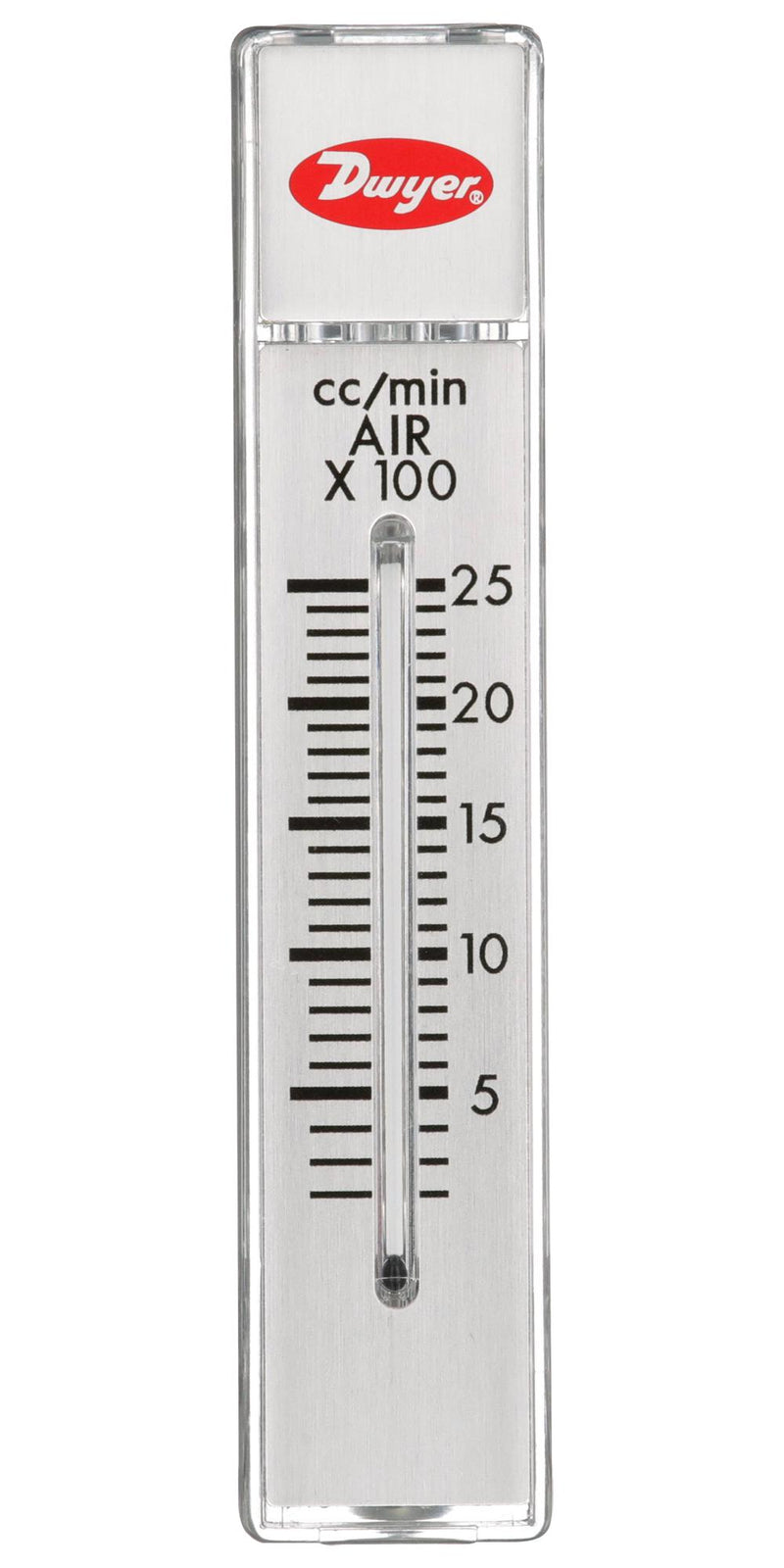 DWYER RMA-150 Air Flowmeter, 10 to 100 cc/min, 100 psi, 4 % Accuracy, 1/8" FNPT, RATE-MASTER RMA Series