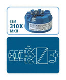 STATUS SEM310 Temperature Transmitter, HART, In Head, Universal Input, 4 to 20 mA Output