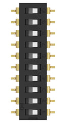 ALCOSWITCH - TE CONNECTIVITY ADEN10STU04 DIP SW, 10CKT, SPST, 0.025A, 24VDC, SMD