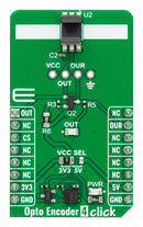 MIKROELEKTRONIKA MIKROE-5979 Add-On Board, Opto Encoder 4 Click, MikroE mikroBUS Compatible Development Boards