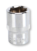 MULTICOMP PRO MP12-CRV18 Socket, Hex, 18mm, 1/2" Drive Size, Chrome Vanadium, DIN3120