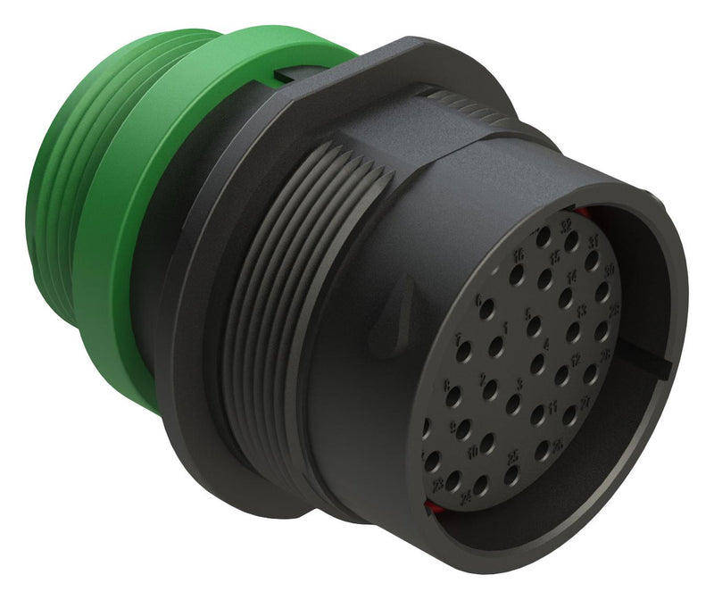 AMPHENOL SINE/TUCHEL AHDP04-24-33SN-STA CIRCULAR CONNECTOR, RCPT, 24-33, CRIMP